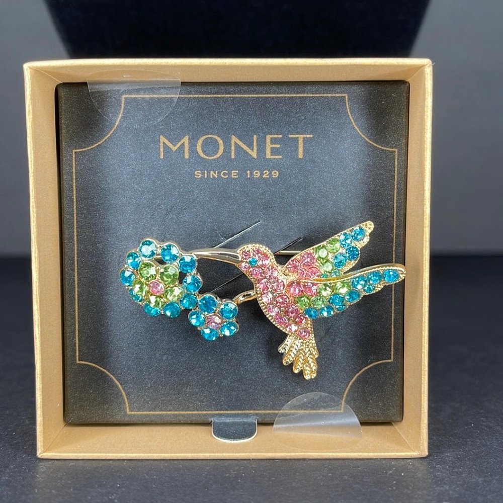Monet Jewelry Hummingbird Pin - Picture 3 of 4